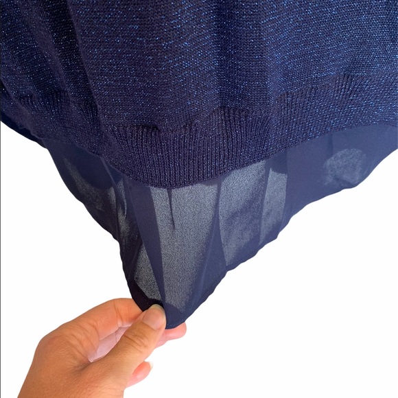 Women’s navy Belldini metallic sweater size S - Picture 4 of 6